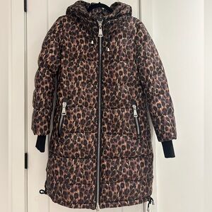 Leopard Print Puffer Jacket